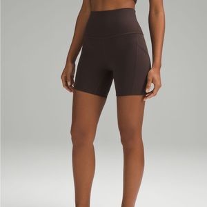 Align™ High-Rise Short with Pockets 6" In ESPRESSO